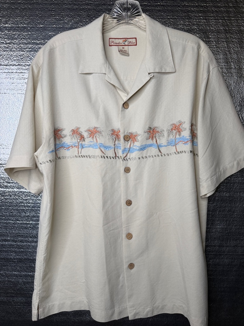 Vintage Silk Short-Sleeve Hawaiian Tropical Vacation Style Shirt